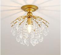 Wmmner Piccola Illuminazione Del Lampadario Di Cristallo Compatibile con la Camera da Letto Studio Sala Lampadari a Soffitto Oro Nero Lustre Lampade Di Cristallo, Lampada a Sospensione a Soffitto a Le