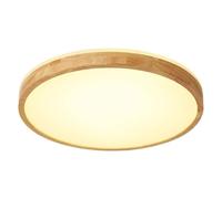 Wmmner Plafoniera a Led Ultrasottile in Legno Lampada da Soffitto Semplice Nordica Apparecchio da Soffitto Moderno in Stile Giapponese Semplice Rotondo con Lampade a Pannello Oscurante a Tre Colori pe