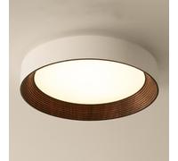 Wmmner Plafoniera Decorativa per Interni, Illuminazione a Soffitto in Legno Oscurante a Tre Colori a Led, Lampada da Soffitto con Paralume Acrilico per Soggiorno, Camera da Letto, Sala da Pranzo, Cuci