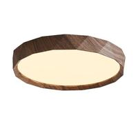 Wmmner Plafoniera in Legno Di Noce Lampada da Soffitto a Led per Illuminazione in Stile Giapponese Padella Dimmerante a Tre Coloriel Lampada da Soffitto per Soggiorno Camera da Letto Sala da Pranzo Cu