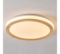 Wmmner Plafoniera in Legno Led Semplice Stile Crema Nordica Ceiling Lampada Lampada da Soffitto in Stile Giapponese Luce a Pannello Sottile a Tre Colori per Soggiorno Sala da Pranzo Studio Camera da L