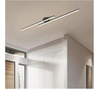 Wmmner Plafoniera Minimalista a Strisce Lunghe Lampada Lineare Moderna Montaggio Semi-Infisso Vicino All'Apparecchio Di Illuminazione per Soggiorno Camera da Letto Corridoio Cucina, Lampadari/Luce Bia