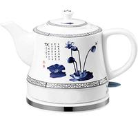 Wmmner Portatilee Bollitore Elettrico 1000W Bollitore in Ceramica Teiera-Retro 1 L Brocca, Base Rimovibile, Ebollizione Dryion Spegnimento Automatico