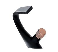 Wmmner Rubinetto per Lavabo a Cascata Nero, Solido, Caldo Edorubinetto Dell'Acqua, Girevole a 360°, Rubinetto da Bagno a Cascata a Maniglia Singola Corto, Nero, Rubinetto Del Lavandino Della Cucina/Cr