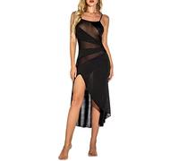 Wmmner s Women Leather Lingerie One Piece Leotard Halter Deep V Neck Red Lingerie Set Sexy Curve Transparent Deep V Neck Underwear s Offers/Nero/3Xl