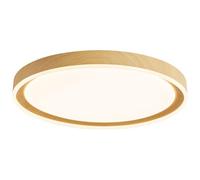 Wmmner Scandinavia Creative Panel Lights Canopy Flush Mount Light Circular Modern Ceiling Lights Tricolor Dimming Imitazione Lampada da Soffitto con Venature Del Legno per Soggiorno Camera da Letto Fo