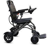 Wmmner Sedia a Rotelle Elettrica per Adulti, Alluminio Frame, Sedia a Rotelle Elettrica Pieghevole Automatica per Tutti i Terreni per Anziani, Morbidi Cuscinetti Staccabili, Sedile per Disabili Portat