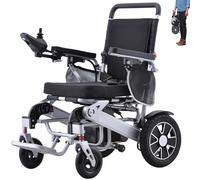 Wmmner Sedia a Rotelle Elettrica per Adulti, Portata Più Lunga Di 28 Km, Ruota Elettrica Pieghevolecapelli per Adulti Anziani, Sedia a Rotelle Motorizzata Compatta Leggera per Tutti i Terreni, con Bat