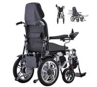 Wmmner Sedia a Rotelle Elettrica Pieghevole Portatile Reclinabile, Comoda Mobilità Telecomandata, Potenti Sedie a Rotelle Elettriche Motorizzate a Doppio Motore 12Ah/25 Km Supporta Fino a 150 Kg.