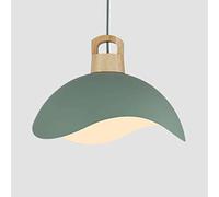 Wmmner Semi-Circular Creative Hanging Lightsaron Simplicity Lamp Elegant Bohemian Chandelier with Wood Led Nordic Style Ceiling Lighting Fixture for Restaurant Living Room Bar Dignified/Verde/40Cm