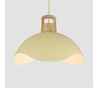 Wmmner Semi-Circular Creative Hanging Lightsaron Simplicity Lamp Elegant Bohemian Chandelier with Wood Led Nordic Style Ceiling Lighting Fixture for Restaurant Living Room Bar Dignified/Giallo/40Cm