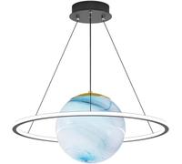 Wmmner Semplice e Moderno - Planet Northern Europe Lamp Restaurant Living Room Bedroom Moon Chandelier Ball, Led Ceiling Lamp/Circolare 50 cm/Tre Colori
