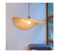 Wmmner Semplice Lampada a Sospensione in Rattan Bohémien Del Sud-Est Asiatico - Creative Slampade a Sospensione in Bambù Cavo a 1 Luce. Lampadario Regolabile E27 Intrecciato a Mano per L'Isola Della C