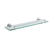 Wmmner Set Di Accessori da Bagno Cromati: Porta Scopino Lucido, Portasciugamani, Portasapone, Mensola e Gancio da Parete in Vetro, Porta Carta Igienica - Elegante e Funzionale!/One Size/Scaffale per A