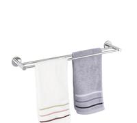 Wmmner Set Di Accessori da Bagno Cromati: Porta Scopino Lucido, Portasciugamani, Portasapone, Mensola e Gancio da Parete in Vetro, Porta Carta Igienica - Elegante e Funzionale!/One Size/Doppia Barra