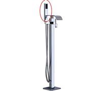 Wmmner Set Di Fcet per Vasca da Bagno Indipendente, Miscelatore Doccia a Cascata in Cromo e Bronzo Nero con Doccetta, Pavimento Mourubinetto da Bagno Caldo Edo per Un'Esperienza Di Lusso Nel Bagno