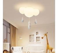 Wmmner Simpatico Orso Plafoniera Nordica Camera da Letto Incasso Soffitto Lampada a Led 3 Colori Cartone Animato Orso Resina Soffitto Light Copertura per Fisso con Palloncino in Vetro Bianco per la Ca