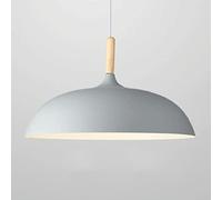 Wmmner Simplicity E27 Single Head Chandelier Café Decoration Light Restaurantaron Hanging Lamp 1-Light Romantic Wooden Handle Ceiling Lights for Restaurant Dining Room Bedroom Kitchen Bar/Cenere