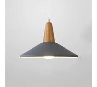 Wmmner Simplicity Hanging Lightsaron Color Lamp Single Head Minimalist Chandelier 1-Light with Wooden Decoration Ceiling Lights for Restaurant Living Room Bar Dignified/Cenere/13.0In