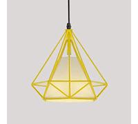 Wmmner Single Head Metal Ceiling Light Shade Ironwork Vintage Light Industrial Simplicity Suspensiom Lamp Living Room Hollow Hanging Lights for Kitchen Island Living Room Dining Room Bar/Giallo