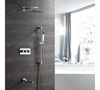 Wmmner Sistema Doccia Rubinetto Doccia Nascosto Set Doccia Funzione Tre Asta Di Sollevamento Tropicaleda 200 * 300 Top Spray Bello Pratico