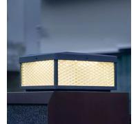 Wmmner Solare Colonna Esterna Faro Villa Cortile Porta D'Ingresso Pillolaar Light Lampada da Parete Lampada Solare Impermeabile per Percorso, Lampada a Colonna Di Lusso Moderna Minimalista/20 Centimet