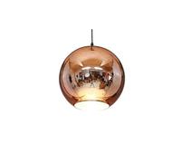 Wmmner Specchio da Appendere in Vetro Cromato Riflettente Trasparente e Creativo Moderno Light E27 Lanterna a Sfera Regolabile Lampada a Sospensione a Soffitto Lampada a Led Lampadario a Montaggio a F