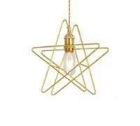 Wmmner Star Screative Hanging Lamp Modern Industrial Light Entryway Decoration Chandelier Semi-Flush Mount Ceiling Lighting Fixture for Kitchen Island Living Room Dining Room Bar/a