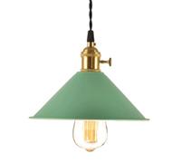 Wmmner Triangle Color Hanging Lamp Traditional Elegant Light Single Head Personalized Ceiling Lights Farmhouse 1-Light Chandelier for Restaurant Dining Room Bedroom Kitchen Bar/Verde/8.2In