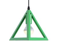 Wmmner Triangle Nordic Style Lights Coastal Decoration Ceiling Light Shade Personality Metal Hanging Lamp Hollowaron Chandelier for Kitchen, Bedroom, Dining Room, Restaurant/Verde