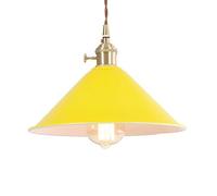 Wmmner Trianglearon Hanging Lights Restaurant Elegant Lamp Traditional Metal Chandelier Suspension Lampe E27 Single Head Corridor Ceiling Lighting Fixture for Dining Room,Living Room Bar/Giallo
