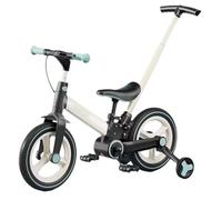 Wmmner Triciclo Pieghevole con Ruote da Allenamento, Triciclo per Genitori, Bici da Corsa con Pedala Staccabilels, Ruote Pu, Freno Singolo, Bicicletta con Pedali/Verde