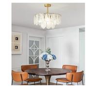 Wmmner Tutta L'Arte Creativa Di Lusso in Ramelampadario Di Cristallo Moderno in Ottone Semplice Stile Europeo Soggiorno Francese Camera da Letto, Lampadario (Luce Bianca 60 Cm)/Luce Calda/50 Centimetr
