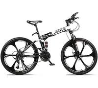 Wmmner Uominimountain Bike, Mountain Bike 24/26 Pollici Pieghevole Mountainbike con Telaio Bollitore Sedile Regolabile ad Alto Carbonio S/Turno a 24 Fasi/26 Pollici