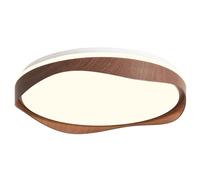 Wmmner Vintage Imitation Wood Grain Ceiling Lights Creative Simple Panel Lamp Fixture Light 3 Dimmable Led Ceiling Flush Lights Household Super Bright Flat Light for Bedroom,Living Room,/19.7In