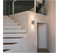 Wmmner Wall Lighting Fixtures Indoor Up Down Wall Light Cement Cylindl Wall Sconce Wall Mount G9 Spotlights Compatible With Living Room Bedroom,For Living Space/Bianco/Luce Calda