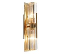 Wmmner Wall Lights Indoor Modern Made Of Crystal, Elegant Golden, Large With Two Heads, Make-Up Lights Above The Mirror, Living Room, Bedroom/un Colore/43 * 10Cm