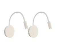Wmmner Wall Sconces, Flexible Wall Mount Reading Light Led Gooseneck Sconce With Switch, 2 Packs Bedside Headboard Wall Lamp, Focused Bed Reading Lights For Living Room Bedroom Lighting(Svart-3000K)/