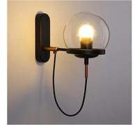Wmmner Wtutte Le Lampade, Lampada da Parete a Led Decorazione Interna Lampade da Parete per Camera da Letto E27 Illuminazione Moderna per la Casa Corridoio Del Bagno, Chane/Nero