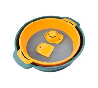 Wmool Set di 4 vassoi per canna on colino, design impilabile, salvaspazio, vassoio leggero con rete per cottura in cucina