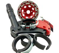 Wmplus Aspirazione Polvere per Smerigliatrice Incl. Diamante 125 MM Rosso