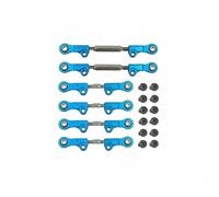Wmqbjta Auto Elettrica Kit Tiranti Barra Sterzo Collegamenti Metallo Asta Regolabile con Snodo a Registro per Geometria Personalizzata E Maneggevolezza Migliorata Adatta a Rally RC, Blu Cielo