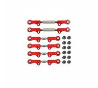 Wmqbjta Auto Elettrica Kit Tiranti Barra Sterzo Collegamenti Metallo Asta Regolabile con Snodo a Registro per Geometria Personalizzata E Maneggevolezza Migliorata Adatta a Rally RC, Rosso