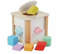 Wmqbjta Cubo con Blocchi Colorati | Bordi Arrotondati e Levigati, Cubo Classificatore di Forme, Sicuro, per Casa, Asilo, Scuola Dell'infanzia