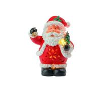 Wmqbjta Decorazione Natalizia con LED a Batteria Statua di Papà Natale con Luce LED, Cavo USB Incluso, Statuina di Natale, per Vetrina, Hotel, Famiglie,