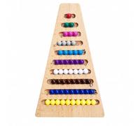 Wmqbjta Di Perline Educativo Compatto Gioco Aritmetico Tattile in Legno a Basso Profilo Giocattolo Educativo per Pratica da Tavolo