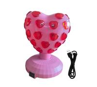 Wmqbjta Disco Ball Light Discoteca USB Plug And Play Lampada Rotativa RGB Decorativa per Party Bambini Matrimoni Feste Adatta a, cuore d'amore rosa