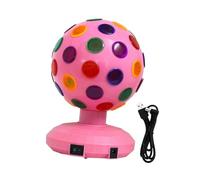 Wmqbjta Disco Ball Light Discoteca USB Plug And Play Lampada Rotativa RGB Decorativa per Party Bambini Matrimoni Feste Adatta a, ROSA