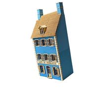 Wmqbjta Modellino di Edificio in Ho 1/35 per Diorama E Plastico Ferroviario Didattico, 195cmx115cmx446cm