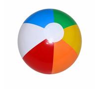 Wmqbjta Pallone Gonfiabila Spiaggia con Sei Spicchi Colorati E Superficie in PVC per attività E Giochi di Gruppo con Sacchetto Incluso per Ripostiglio Adatto per Picnic, 40CM